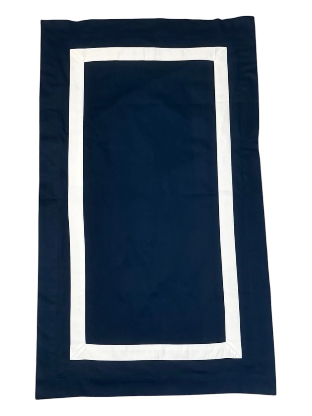 Boll & Branch Hemmed Set of 2 King Pillow Shams Blue White Insert Organic Cotton